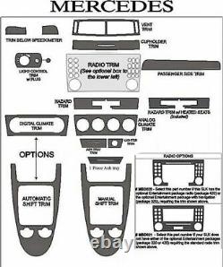 2005-2008 Mercedes Benz SLK R171 Real RAW MATTE Carbon Fiber Dash Trim Kit