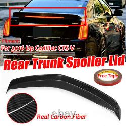 CTS-V Style REAL Carbon Fiber Trunk Spoiler Wing for Cadillac CTS Sedan 16-18