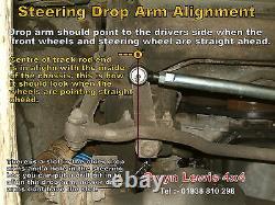 Defender steering Arm Kit Drop Arm Conversion + Track Rod Bar HEAVY DUTY STEEL