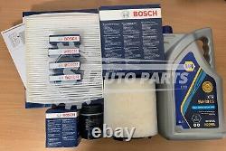 FOR AUDI A1 1.4 TFSi 2010-2019 GENUINE BOSCH SERVICE KIT FILTERS & 5L ENGINE OIL