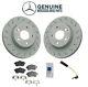 For Mercedes W204 C250 Set Of 2 Front Vented Rotors With Pads & Sensor Genuine Kit