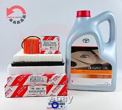 GENUINE TOYOTA AURIS 1.8 12-18 SERVICE KIT WITH 0W20 ENGINE Oil & FILTERS, SUMP