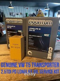 GENUINE VW VOLKSWAGEN T5 T5.1 TRANSPORTER 2.5 TDI OIL SERVICE KIT 5w 30 Longlife