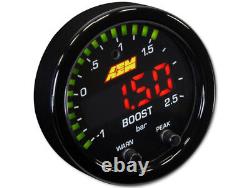 Genuine AEM X-Series Boost Pressure -30in/Hg-35PSI 2.5BAR Gauge Kit # 30-0306