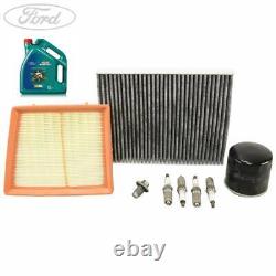 Genuine Ford Fiesta Mk7 1.25 Service Kit Oil Air Cabin Filter Spark Plug 5W-30