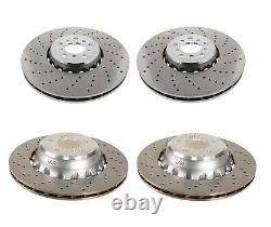 Genuine Front Rear Drilled Vented Disc Brake Rotors Kit for BMW F85 F86 X5 X6 M