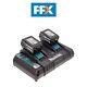 Genuine Makita Bl1850 2 X 5.0ah Battery And Twin Charger Kit
