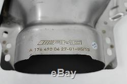 Genuine Mercedes-Benz BLACK AMG A45 Performance Exhaust Tips A-Class W176 NEW