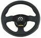 Genuine Momo Team 280mm Leather Steering Wheel, Hub Kit And Horn. Volkswagen Vw