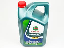 Genuine Oil Air Cabin Filter Spark Plug Set of 4 Castrol 5W30 5L For Ford Fiesta