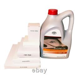Genuine Toyota 0w20 Oil 5L & Prius Service Kit 2016-2022 Filters & Spark Plugs