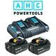 Makita Dc18rd Dual Charger With 2 X Bl1850b 5.0ah Li-ion Batteries Kit Genuine