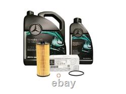 Mercedes-Benz Genuine Service Kit Engine Oil 0W40 6L Oil Filter Sump Plug Washer