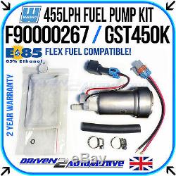 NEW WALBRO IN-TANK 455LPH FUEL PUMP E85 COMPATIBLE With GENUINE WALBRO FITTING KIT