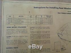 NOS 1941 1948 Chevy REAR WINDOW WIPER UNIT Original GM Accessory Trico