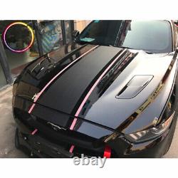 Pair Real Carbon Fiber Engine Hood Vents Body Kit For Ford Mustang