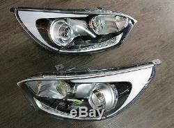 Projection LED Head Lamps Lights Assy Kit (Fit KIA Pride RIO Hatchback 2011+)