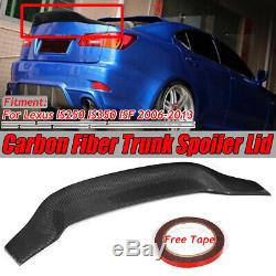 REAL Carbon Fiber HighKick Trunk Spoiler Wing For LEXUS IS250 IS350 ISF 06-13