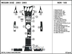 Real Carbon Fiber Dash Kit for 350Z 03-05 manual trans interior trim accessories