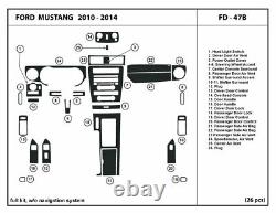 Real Carbon Fiber Dash Trim Kit for Ford Mustang 10 -14 witho navigation interior