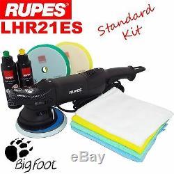 Rupes LHR21ES Orbital Polisher Kit Car Polishing Machine Pads, Cloth, Compounds