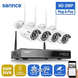 SANNCE CCTV 3MP Wireless Home Security System 8CH 5MP NVR IP Wifi Audio Camera