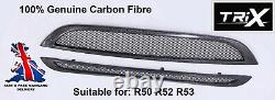 TRiX Real Dry Carbon Fibre Mini Cooper One S JCW GP Front Grille Kit R50 R52 R53