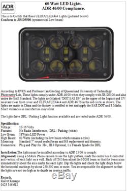 Toyota 80 Series Headlight Kit Black Face 240W LED Genuine Ultraflex4x4