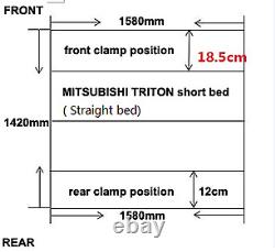 Tri Fold Soft Tonneau Cover Short Bed To Fit Mitsubishi L200 05 15 Accessory
