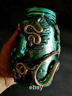 Vintage bottle apothecary witchcraft magic potion witch altar decor snake poison
