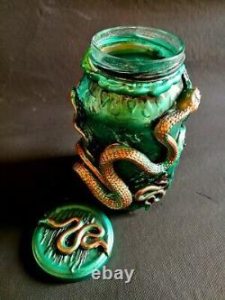 Vintage bottle apothecary witchcraft magic potion witch altar decor snake poison