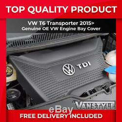 Vw T6 Transporter 2015 Genuine Oe Engine Cover Piece Bay Trim & Fitting Kit Oem