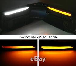 White/Amber Switchback/Sequential LED Fog Bezel DRL Kit For 18-20 Subaru WRX/STi