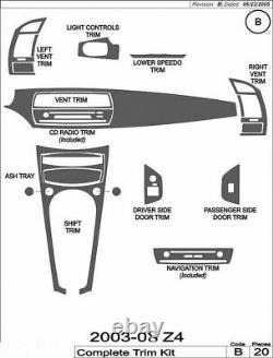 2003-2008 Bmw Z4 Real Carbon Fibre Dash Trim Kit