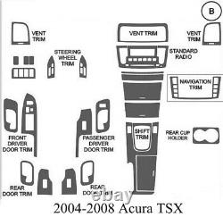 Acura Tsx Real Carbon Fiber Dash Trim Kit High Gloss 2004-2008 Acura Tsx Real Carbon Fiber Dash Trim Kit High Gloss