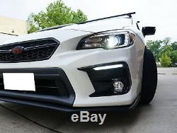 Blanc / Ambre Switchback / Séquentielle Led Fog Bezel Drl Kit Pour Subaru Wrx 18-20 / Sti