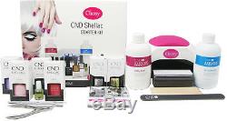 Cnd Shellac Deluxe 13 Nail Starter Kit Ongles Chique 48w Lampe Led 100% Authentique