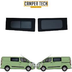 Fenêtre FIXE PASSAGER COULISSANT CONDUCTEUR Ford Transit Custom + Kit de collage + U TRIM