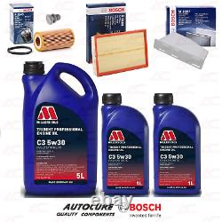 KIT DE SERVICE COMPLET BOSCH + 7 LITRES D'HUILE POUR AUDI RSQ3 2.5 TFSi MK1 2015