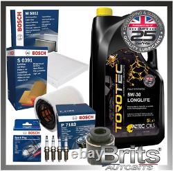 KIT DE SERVICE D'ORIGINE BOSCH FILTRES, BOUGIES ET HUILE 5L POUR AUDI A1 1.4 TFSi 2010-2019