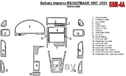Kit De Garniture Dash En Fibre De Carbone Noir Réel Pour Subaru Impreza Outback 1997-2001