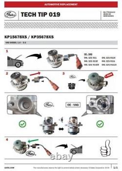 Kit de courroie de distribution et de pompe à eau compatible SEAT Set Gates Authentique de qualité supérieure garantie