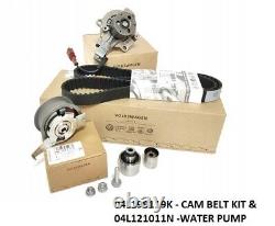 Kit de distribution authentique VW Audi Skoda avec kit de pompe à eau 04L198119K 04L121011N