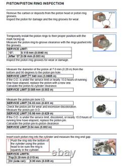 Kit de reconstruction du haut moteur avec piston et joints pour Honda CRF250 R 2008-2009 authentique