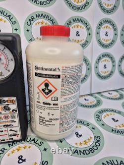 Kit de réparation de pneu Continental authentique avec pompe, gonfleur et mastic daté de 2028