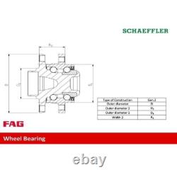 Kit de roulement de roue avant FAG 713610980 d'origine, compatible avec Audi, Skoda, VW, Seat