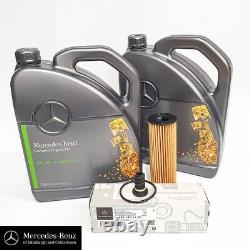 Kit de service Mercedes-Benz authentique : filtre à huile, bouchon et huile 10L pour Classe S W222 OM656