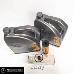 Kit de service Mercedes-Benz authentique : filtre à huile, bouchon et huile 10L pour Classe S W222 OM656