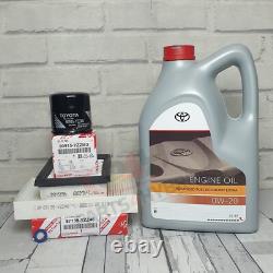Kit de service Toyota Aygo 1.0L KGB40 2014 À 2020 Huile 0W20 d'origine et tous les filtres