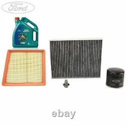 Kit de service authentique Ford Fiesta Mk7 1.25 Filtre à huile, filtre à air, filtre d'habitacle Castrol 5L 5W-30